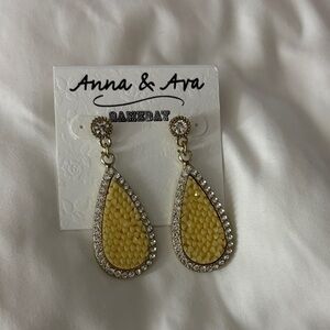 Anna & Ava Yellow Crystal Teardrop Earrings